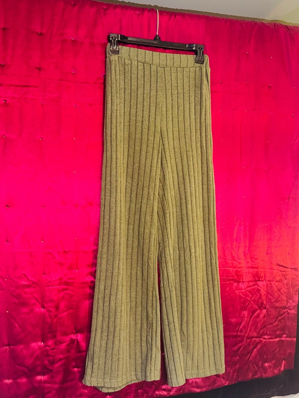 👑 Size Small SHEIN Olive Green Corduroy Wide-Leg Women’s Pants